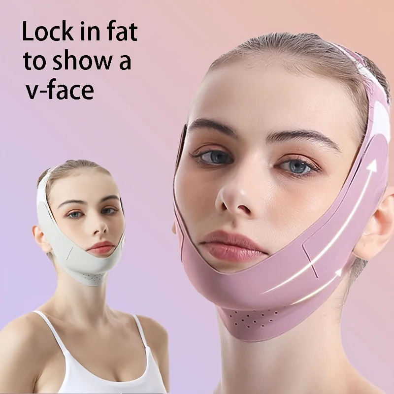 Face Slimming Mask for Women - Reusable Jawline Trainer & Double Chin Reducer, Non-Surgical Face Lift Band Hypoallergenic