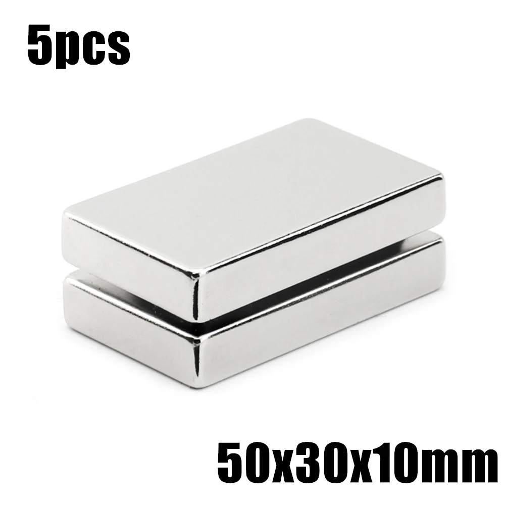 

5pcs 50x30x10mm Super Powerful Strong Rare Earth Block NdFeB Magnet Neodymium N35 Magnets 50*30*10mm