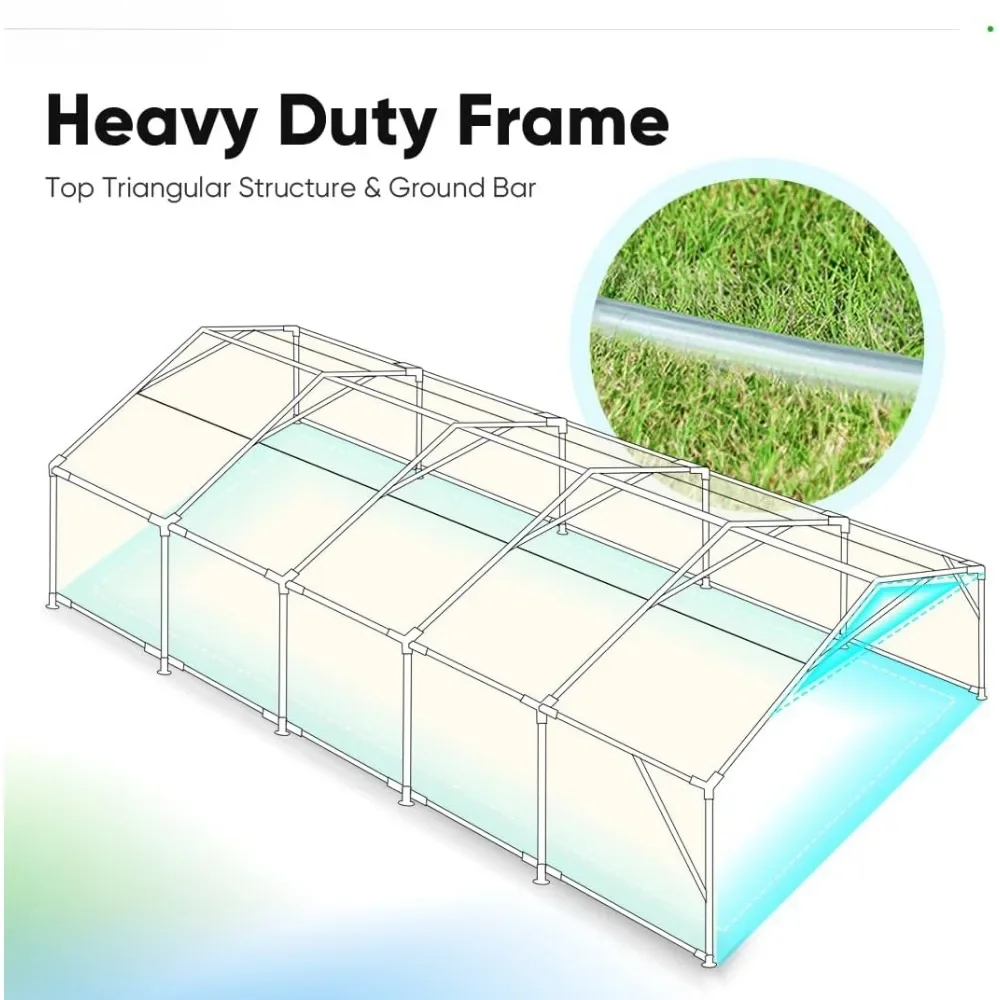 20x32ft Party Tent Heavy Duty Outdoor Wedding Event Shelters Upgraded Galvanized Canopy Commercial Tent with Removable Sidewalls 5