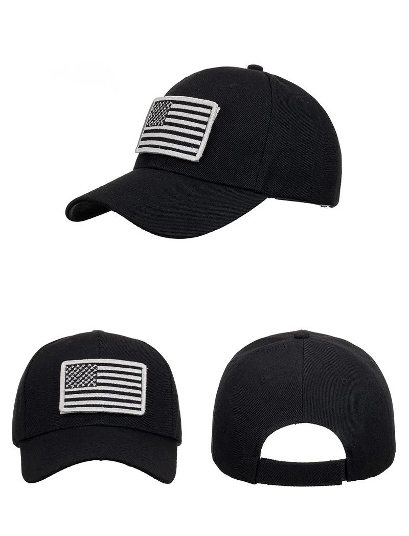 New Hat, American Flag Camouflage Sticker, Embroidered Baseball Cap, Net Cap, Men's Cap, Duck Tongue Cap, Cross-border B688_voghion.com