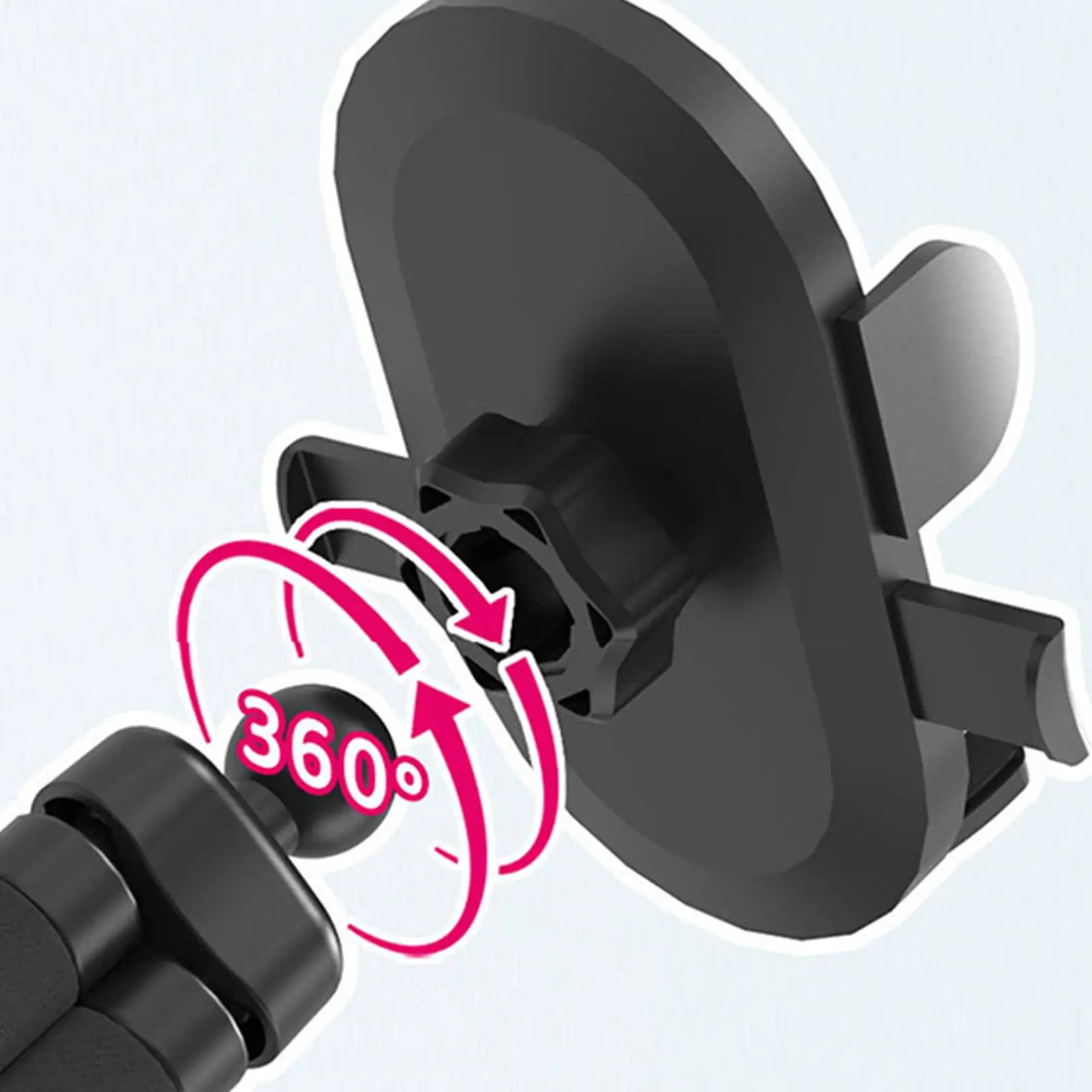 Stroller Phone Holder 360 Rotatable Smartphone Cradle Non-Slip Flexible Phone Holder for Shopping Cart Kayaking Motorcycle Desk