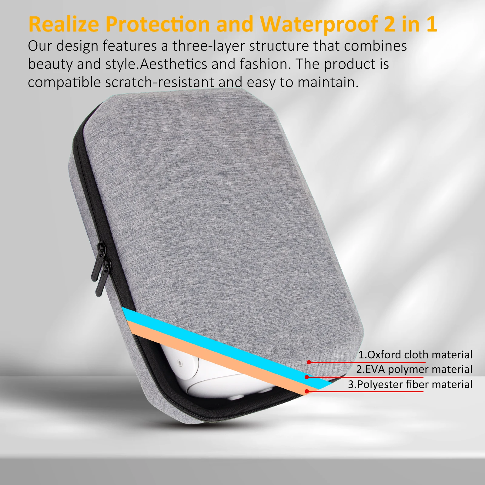 New Hard EVA Portable Carrying Case Bag Shockproof Protective Travel Case Storage Bag for Meta Quest 3 VR And VR Accessories
