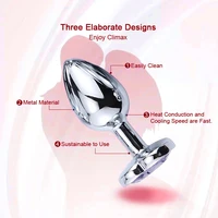 3PCS S/M/L Metall Anal Plug Butt Plug Sex Spielzeug Butt Spielzeug für Frauen Männer paare Erwachsene Spiel Masturbator Anal Diamant Sex Shop 4