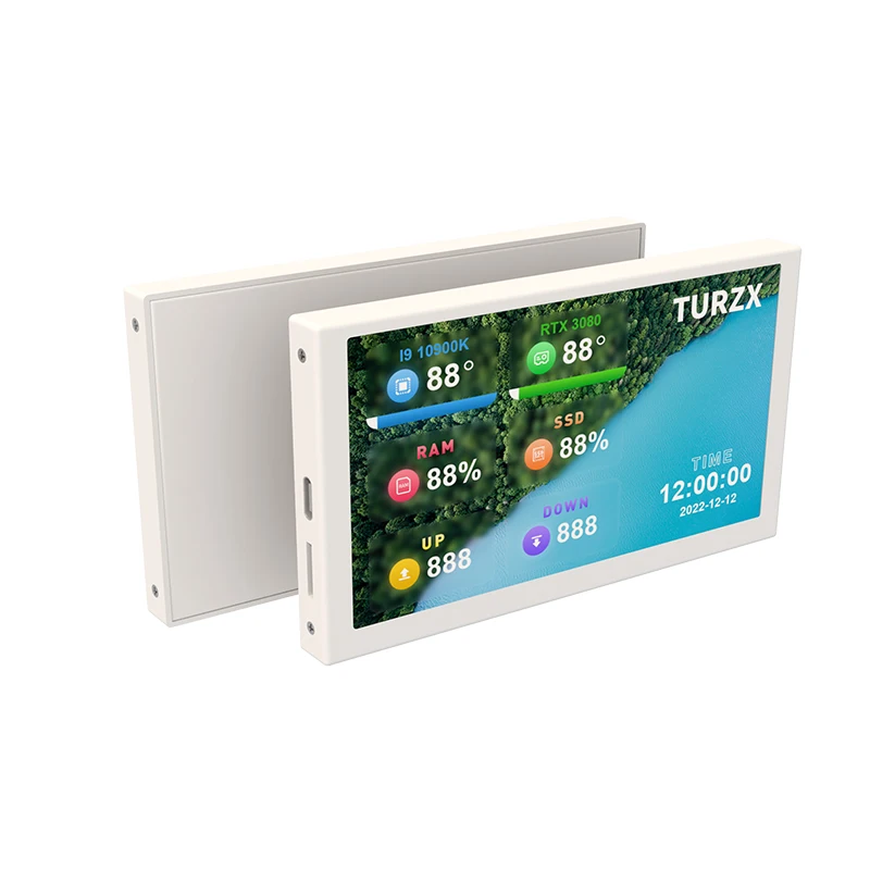 IPS CŸ  ũ ǻ, CPU GPU RAM HDD ÷, 800x480 USBC , LCD USB ÷, AIDA64, 5 ġ