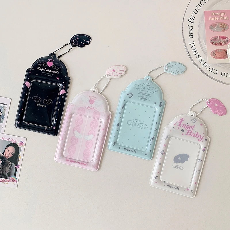 Kpop Idol Photocard Holder - Stylish Sleeve Cover Protector with Fashion Bag Charms
