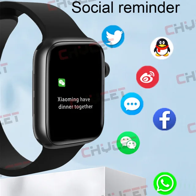 1.75 Inch Full Touch Smart Watch Men Women Smartwatch Sprots Monitor 2022 New Wireless Charging  Watches For Iphone Xiaomi IWO 4