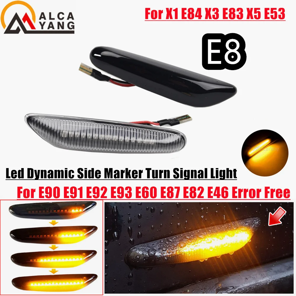 Clignotants Latéraux Répéteurs LED Noir Pour BMW Série 5 2003-13 E60 E61 F10 - Neuf