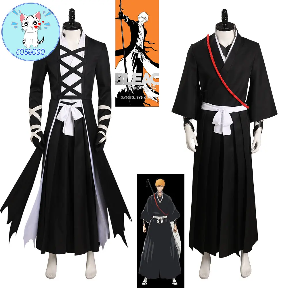

Anime Bleach:Thousand-Year Blood War ArcKurosaki Ichigo Cosplay Costume Coat Outfits Halloween Carnival Suit