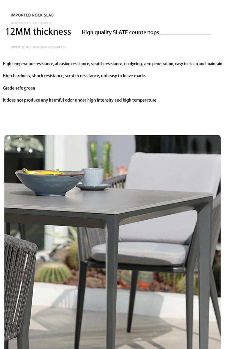6/4 Piece Outdoor Patio Table and Chairs Set of 6 Outdoor Dining Set for 6 Patio Dining Sets Back Yard Outdoor Furniture Set