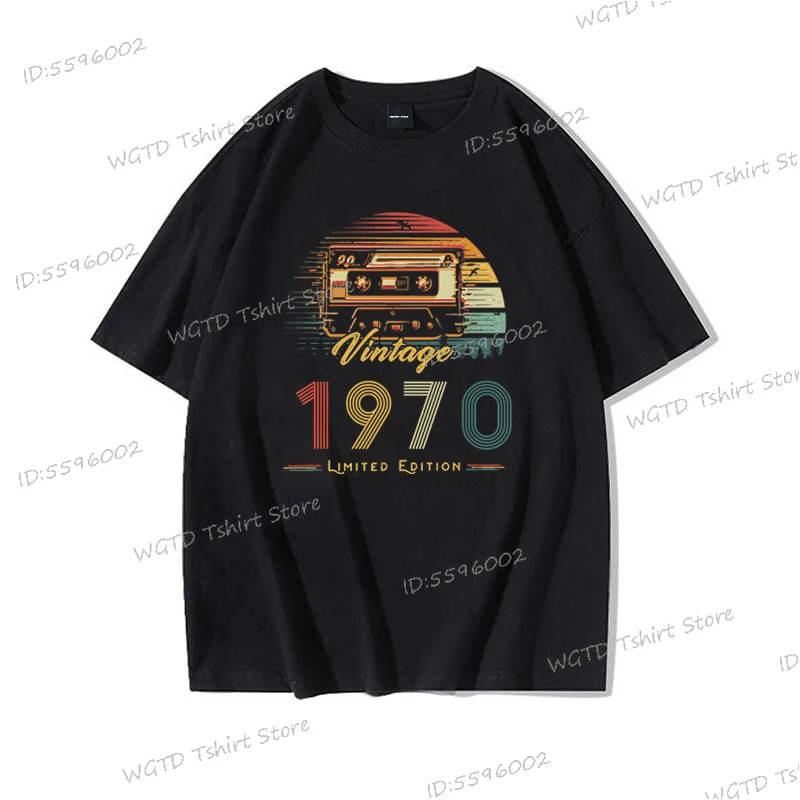 Men Women T-shirt Made in 1970 55th Birthday Gift Cotton Short
