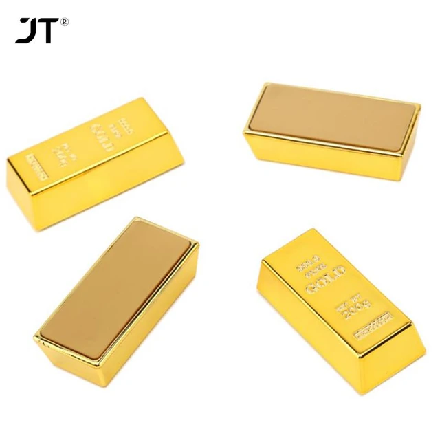 HTOOQ 5pcs Réplique Lingot d'Or Faux Brique en Plastique Or Bar Décoratif  Prop Film Scène Pirate Fête Cadeaux Jaune 1pcs 16.5x7.6cm 