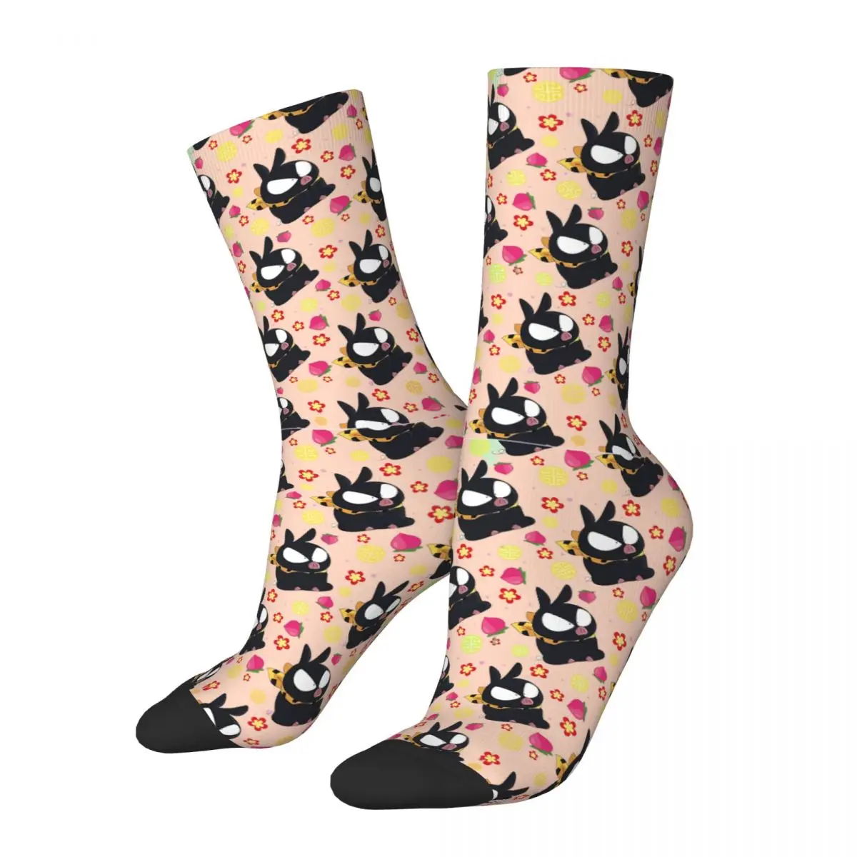 

Happy Berry Kawaii Drawstring Socks Gym Cartoon Pattern Socks harajuku Men Happy hip hop