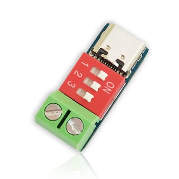 C타입 PD QC 트리거 DC 5V-20V 조정 가능한 전압 전원 모듈, 다이얼 조정 전압, 고속 충전 미끼 모듈