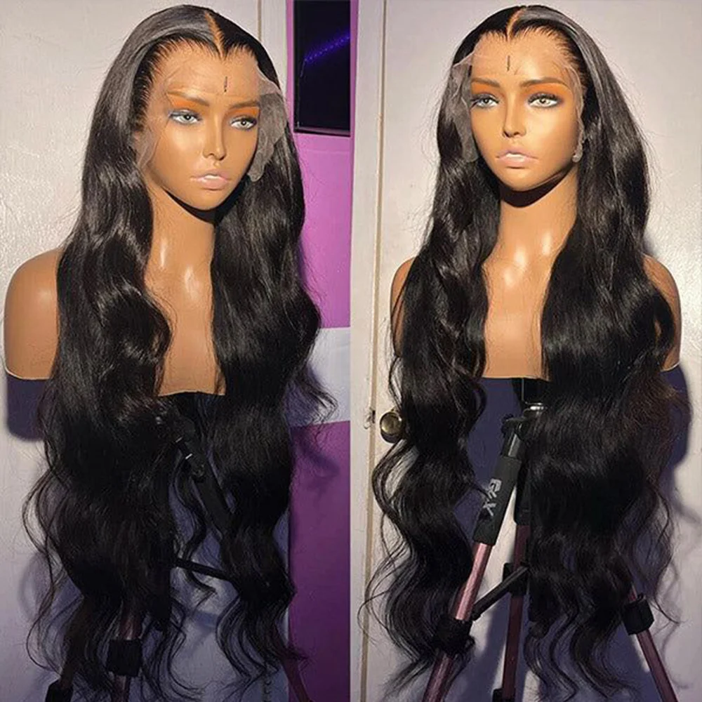 

13x6 HD Transparent Lace Frontal Wig Lace Closure Wig Body Wave 13x4 Lace Front Human Hair Wigs For Women 30 34 Inch Wig