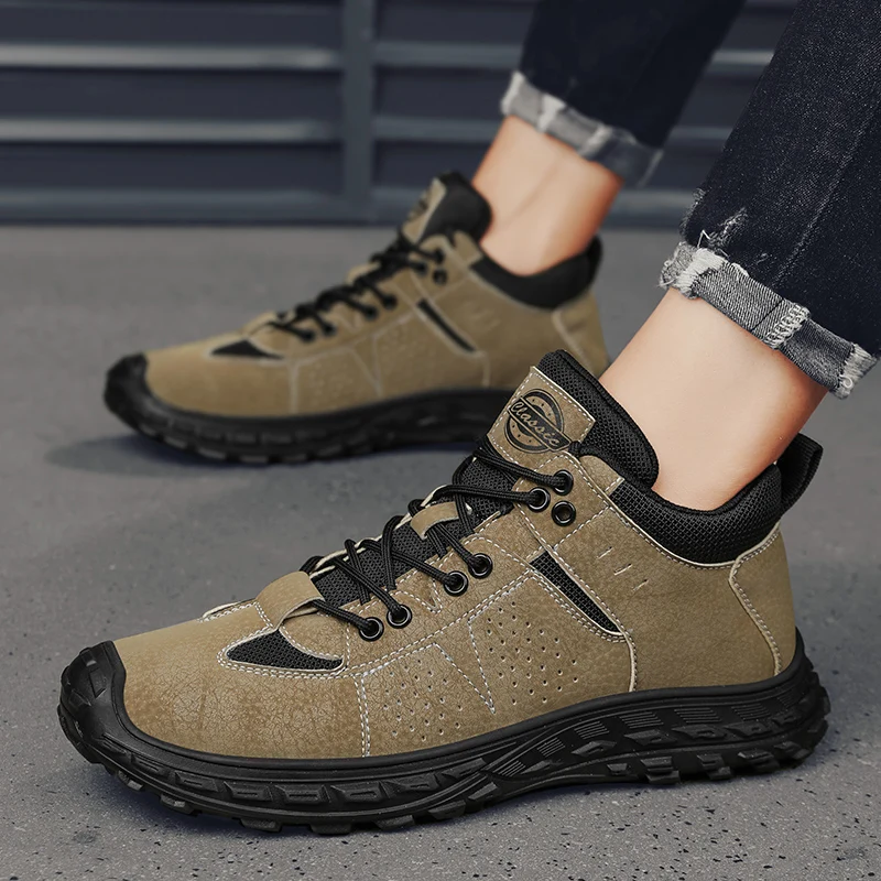 

Men Sneakers Shoes Lightweight Breathable Walking Footwear Slip-On Casual Men's Shoes Driving Hiking Shoes Flats Man Outdoor