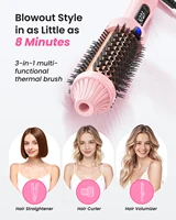 Dual Voltage Ionic Thermal Brush For Curling And Straightening 6 Temperature Settings & LED Digital Display Hot Air Styler 4