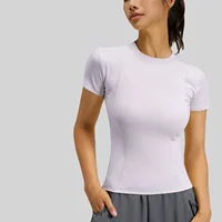 Spring and summer slim fit sports short sleeved T-shirt yoga suit top women's fitness tight running yoga short sleeved shirt