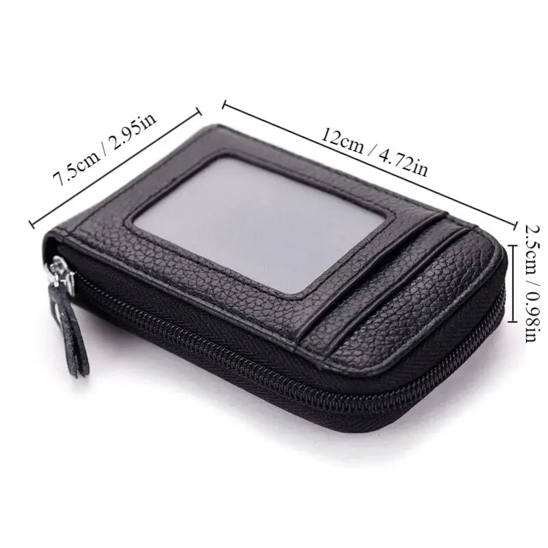 Korean Edition Women's Portable Card Holder with Zipper
