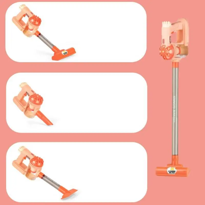 Kids Vacuum Cleaner Housekeeping Cleaning Set For Toddler Simulation Electric Vacuum Cleaner Toy Home Cleaning Toy For Kids 3 4
