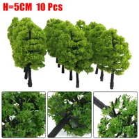 10pcs 5cm HO OO Scale Model Trees Train Railroad Layout Diorama Wargame Park Scenery Miniature Tree Landscape Decoration 2