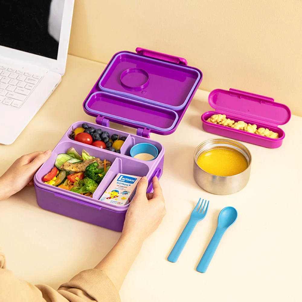 

Bento Lunch Box for Kids Bento Boxes Toddler Bento Containers Separable Baffle with Thermal Insulation Bag for Daycare or School