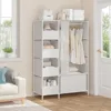 Portable Closet，Free Standing Wardrobe Closet with Hanging Rod and Curtain， Cloakroom, Bedroom，40.55 X 16.73 X 65.35Inches 4