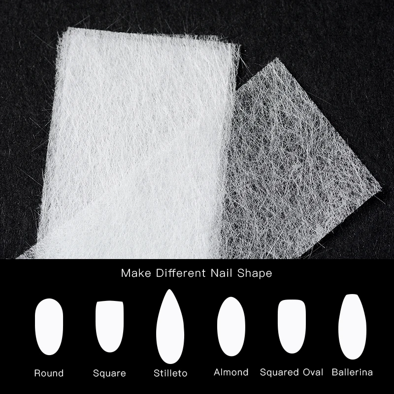 Description Picture 3 of item10/20pc Silk Fiberglass For Nail Extension Form Non-Woven Silks Building Nail Gel Fiber French Acrylic DIY Manicure Tools