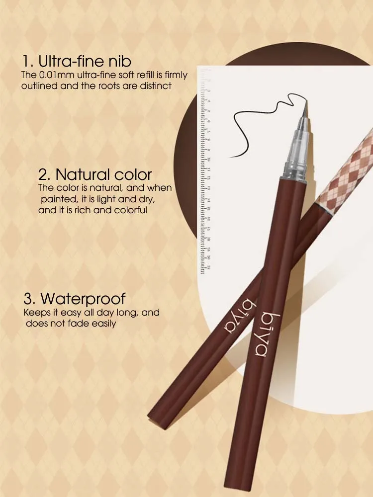 Clear Rooted Water Eyebrow Pen with Natural, Waterproof, Non fading, and Very Fine Liquid Eyebrow Pen 4