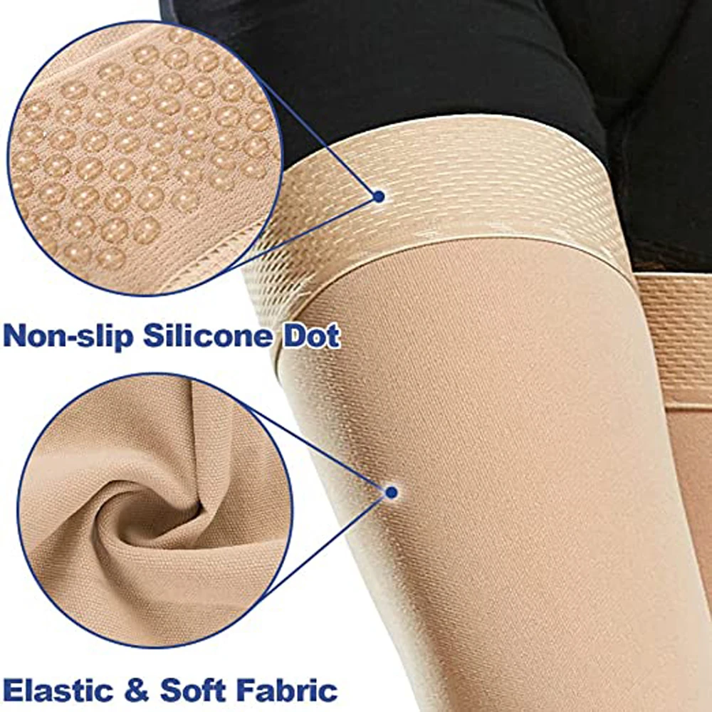 1 Pair 20-30 mmHg Compression Stockings leg compression sleeves thigh high socks For Women Thigh High Footless Varicose Veins Leg Sleeves