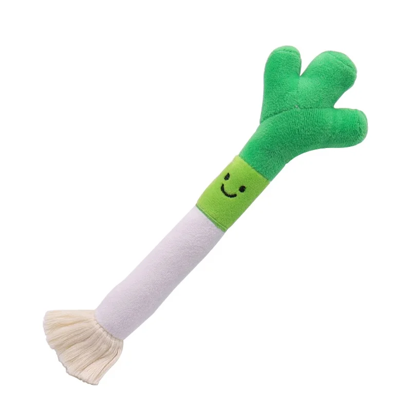 Plush Scallion Chew Toy For Dogs And Cats Interactive Sounding_voghion.com