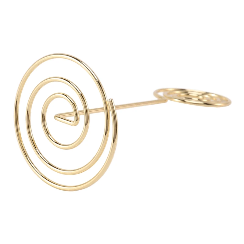 테이블 번호 카드 홀더, 사진 홀더 스탠드, 종이 메뉴 클립, 원 모양 (골드), 12 팩