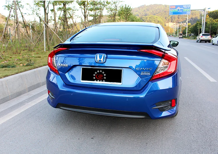 

Fit For 2016-2021 Honda Civic 4DR Sedan Wing Spoiler ABS Unpainted Model Rear Factory Style Trunk Lip 1PCS