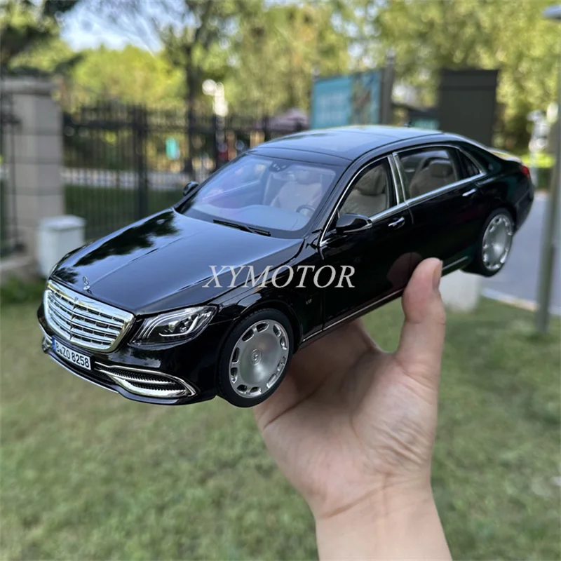

1:18 Norev для Benz Maybach S650 X222 2019 Коллекционная модель автомобиля игрушки для мальчиков подарки черные подарки хобби демонстрация орнаментов коллекция
