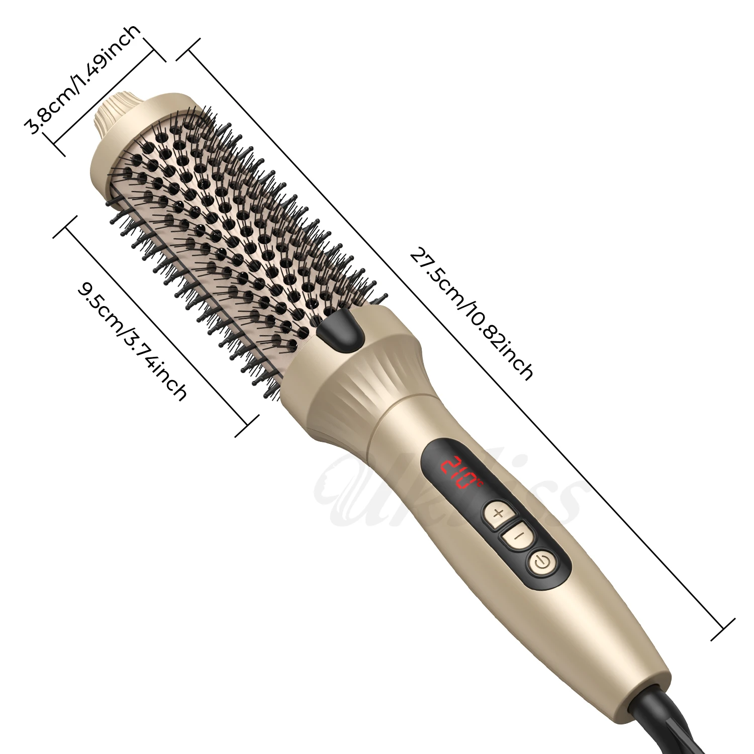 3 In 1 Ionic Hair Curler Straightener Professional Curling Iron Heated Hair Styling Brush Anti-Scald Thermal Brush Curl Wand 3