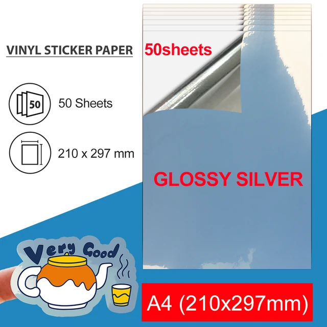 Papier autocollant en vinyle transparent imprimable, papier de copie  auto-adhésif étanche, autocollants de bricolage pour toutes les imprimantes  à jet d'encre, A4, 10 feuilles - AliExpress