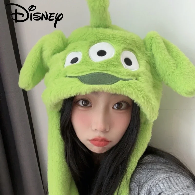 

2023 New Disney Alien Plush Embroidery Women Hat Anime Cartoon Gift Funny Toy Girls Kawaii Plush Hat Toys Gift for Adult