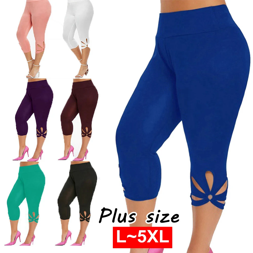 Women's Capri Active Legging High Waist Yoga Pants Tummy Control Workout Running Stretch Yoga Leggings Capris Pants Sweatpants
