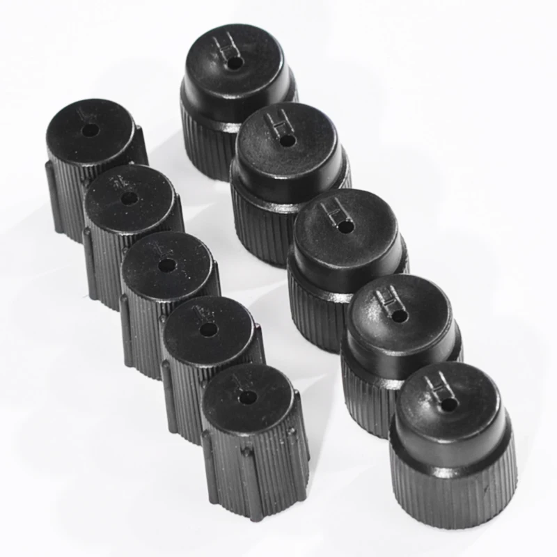 10Pcs/Set R134a 13mm 16mm Air Conditioning Service AC System Charging Port Caps air conditioning charging port caps Car Charging Port AC System Caps Accessories