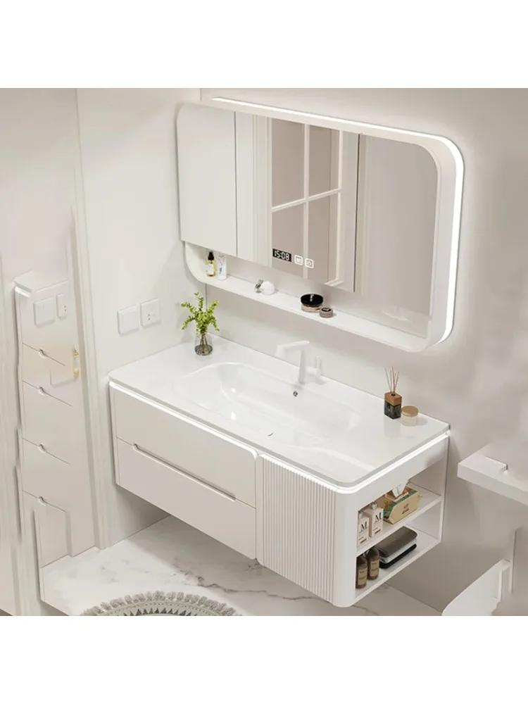 Bathroom Cabinet Washbasin Drawer Salon Station Multipurpose Multifunction Home Furniture Closed Storage Toilet Wc Column Shelf