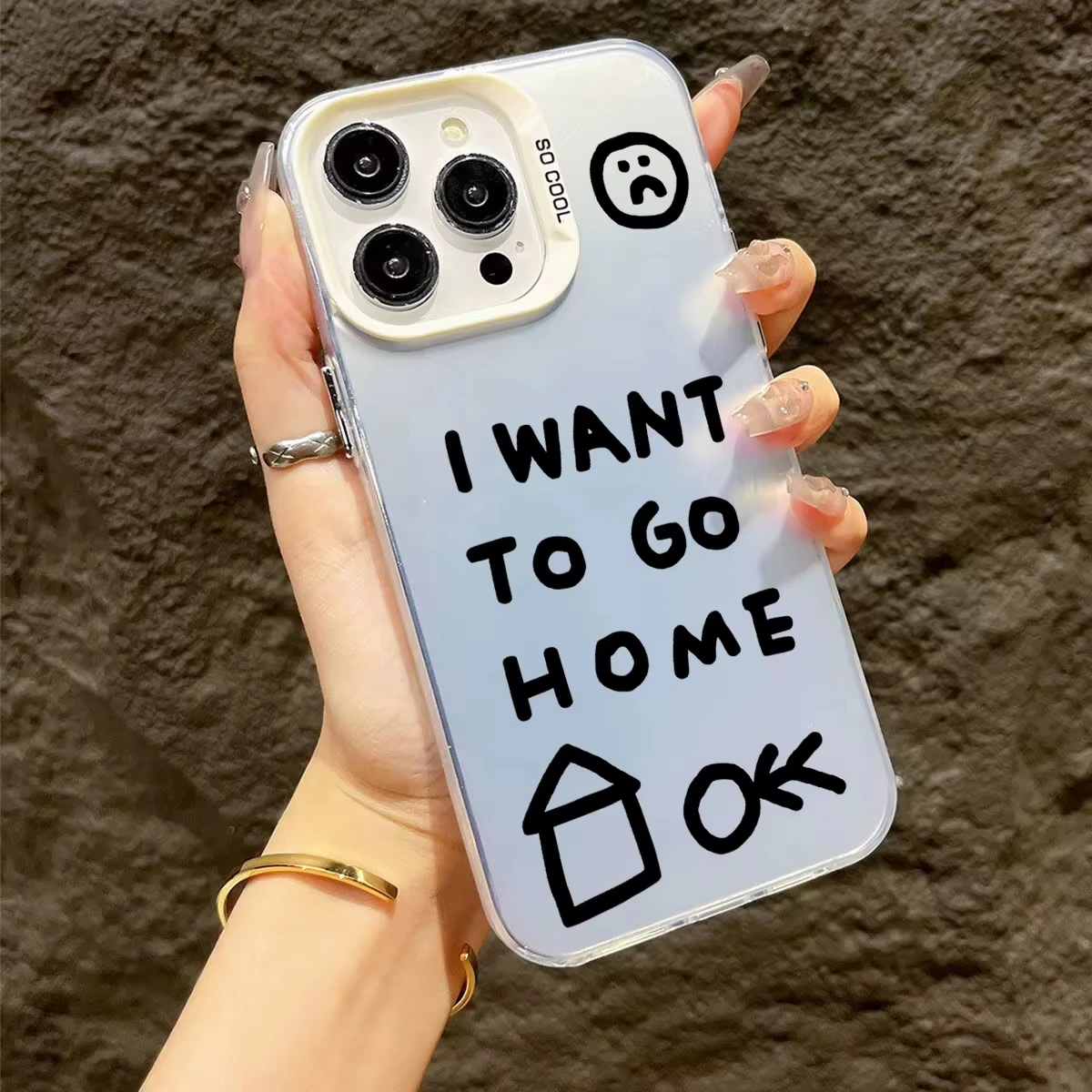 Korean Simple Graffiti Pattern Phone Case Cover