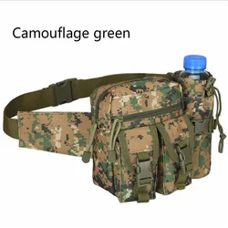 Men's Waterproof Tactical Waist Bag - Outdoor Casual Fanny Pack and Military Hunting Pouch (Camouflage green)