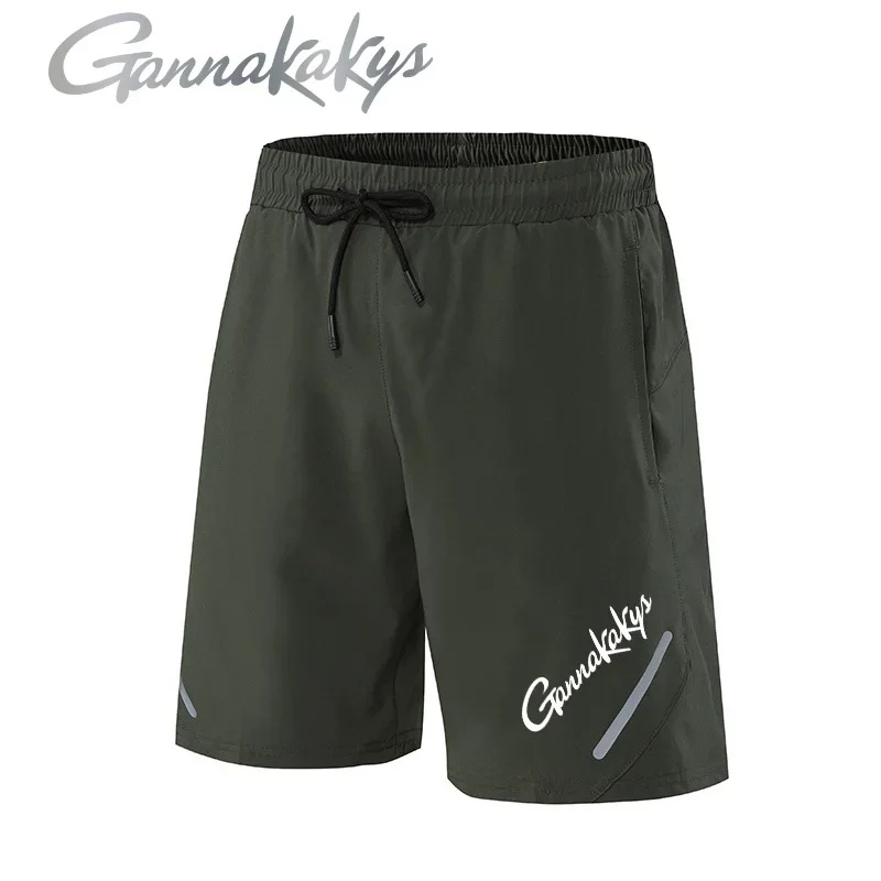 Summer Men's Fishing Shorts Hiking Training Sports Elastic Shorts Fitness Breathable Running Travel