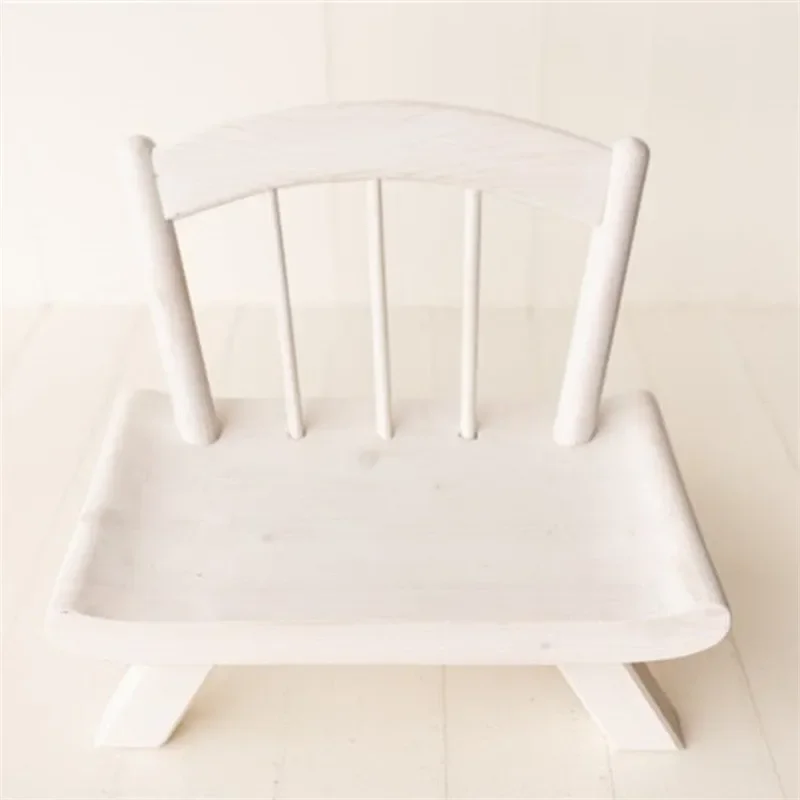 Newborn Photography Props Vintage Wooden Chair Bed Baby Furniture for Infant Photo Shooting Fotografia Posing Babies Accessories 1
