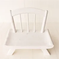 Newborn Photography Props Vintage Wooden Chair Bed Baby Furniture for Infant Photo Shooting Fotografia Posing Babies Accessories 1