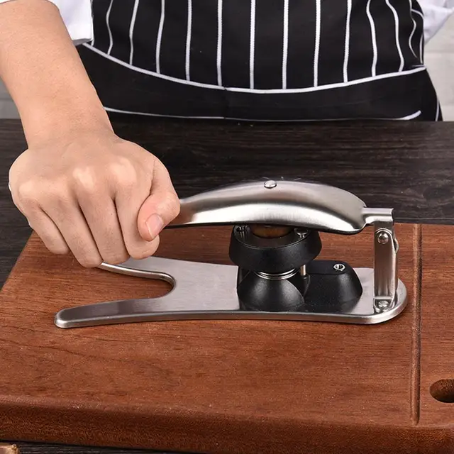 CHESTNUT CUTTER เปิด 304 เหล็ก Nutcracker คลิปกดปอกเปลือก Walnut Cracker Sheller Home KITCHEN Gadgets เครื่องมือ 3