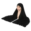 Cristal chanvre femmes Hijab couleur unie musulman dames Turban doux élastique foulard moyen-orient tête enveloppement foulard