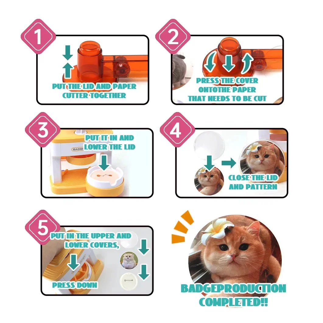 Tinplate Chest Badge Machine Multi Size Equipment Card Press Machine DIY Bar Making Children's Toy Emblem Making