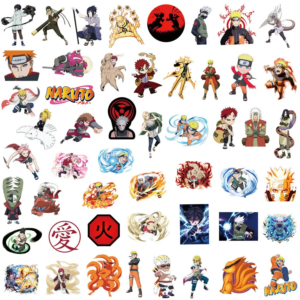 10/30/50pcs Cartoon Naruto Stickers Cool Naruto Waterproof