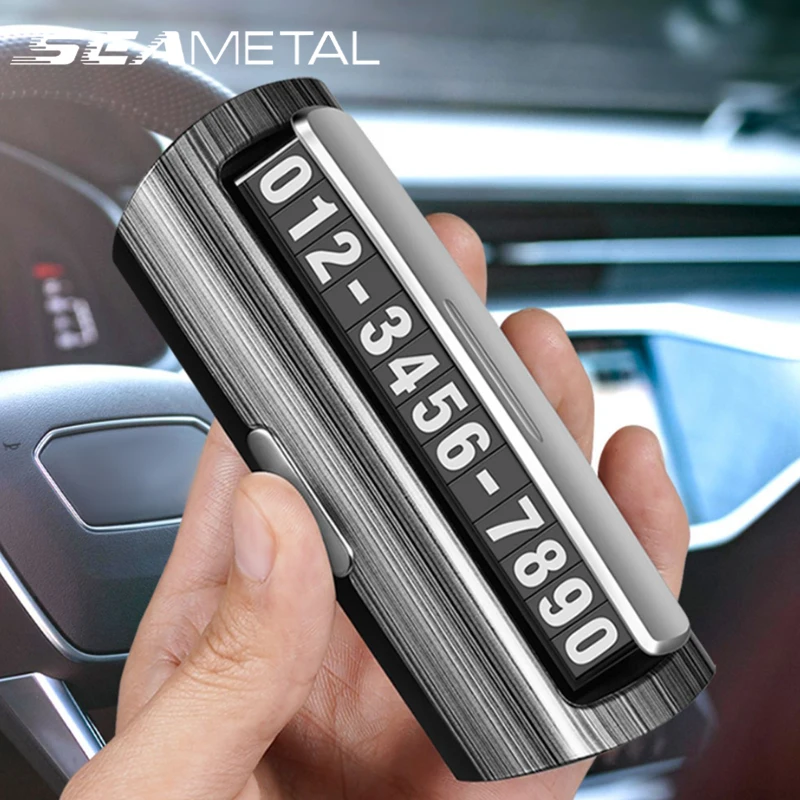 SEAMETAL Car Temporary Parking Card Phone Number Plate Telephone Number