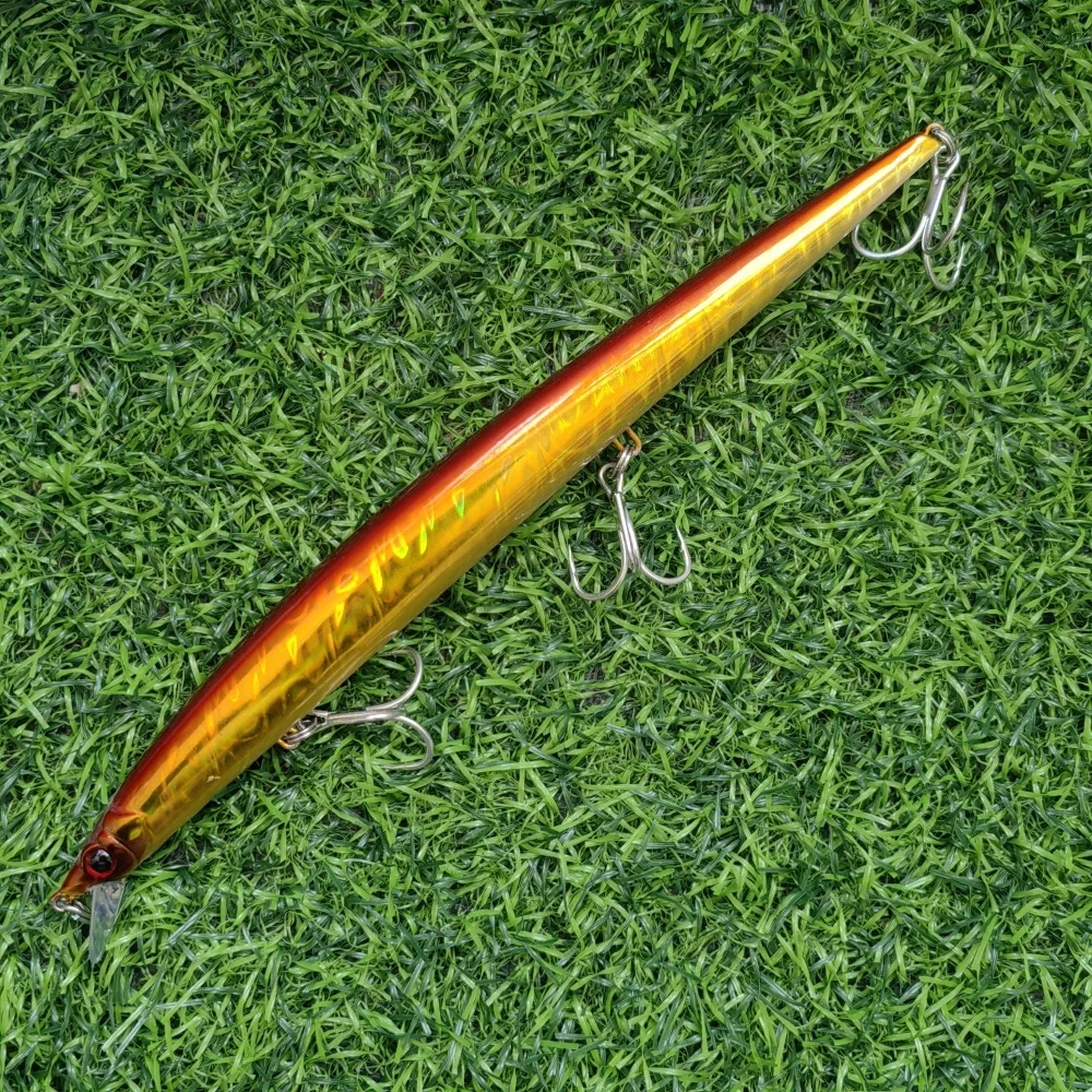 Description Picture 5 of itemjerk Minnow 210mm/34g Lure Long Casting Minnow Floating Pesca jerkbaits body steel stainless hardcore minnow